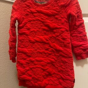 Oilily Vibrant Red Textured Kids Sweater